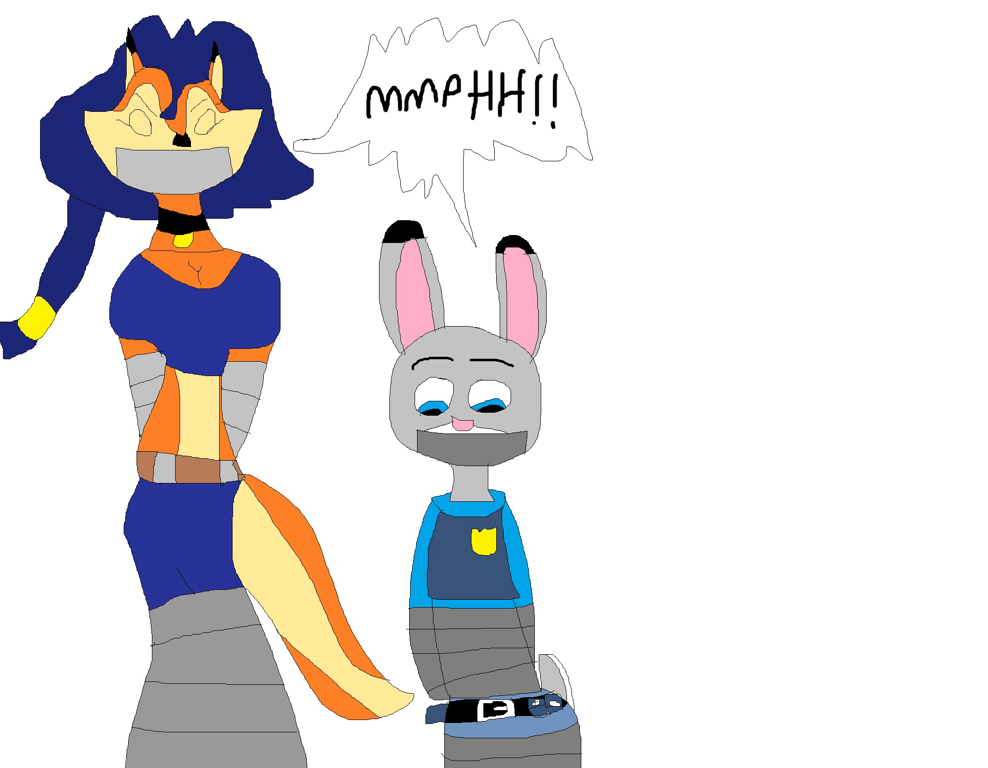 Carmelita Fox and Judy Hopps taped up by Yami -- Fur Affinity [dot] net