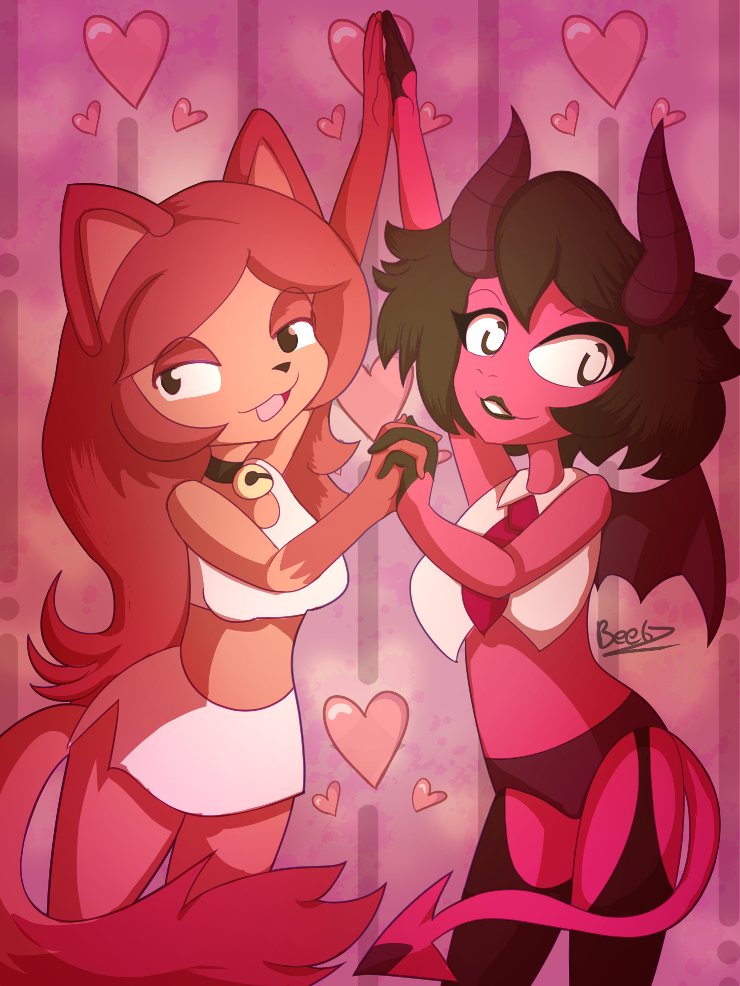 Summer and Dia Valentines by YaoiMeowmaster -- Fur Affinity [dot] net