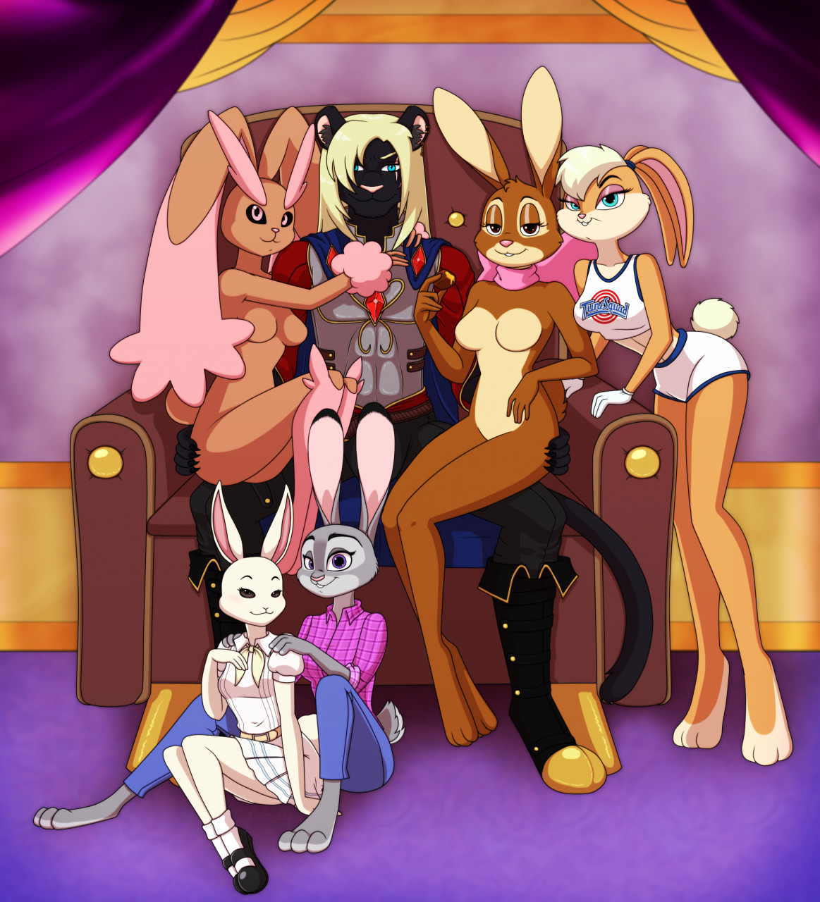 Commission: Bunny Harem + by Yazzy-Quinn -- Fur Affinity [dot] net