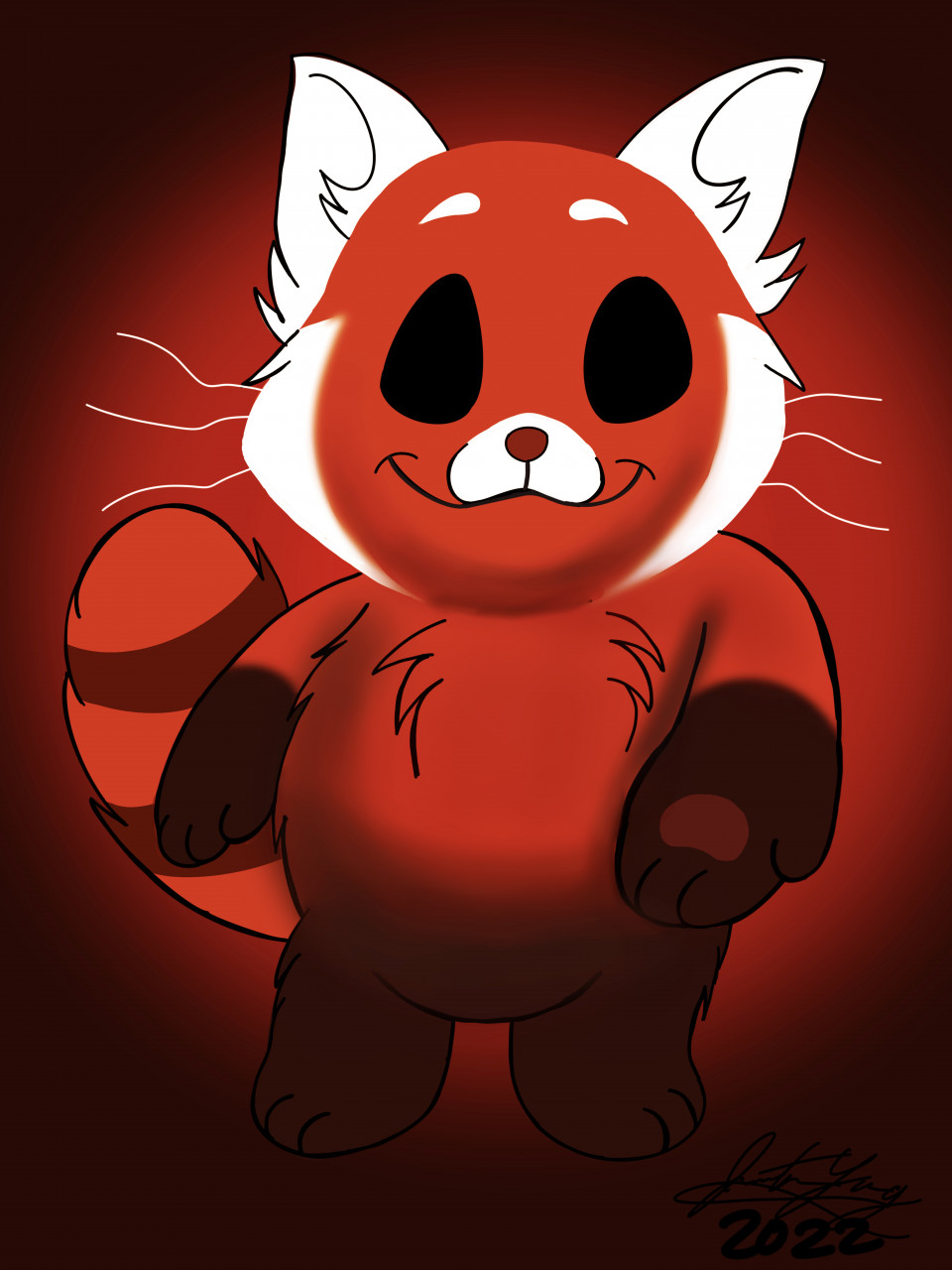 cute chibi red panda