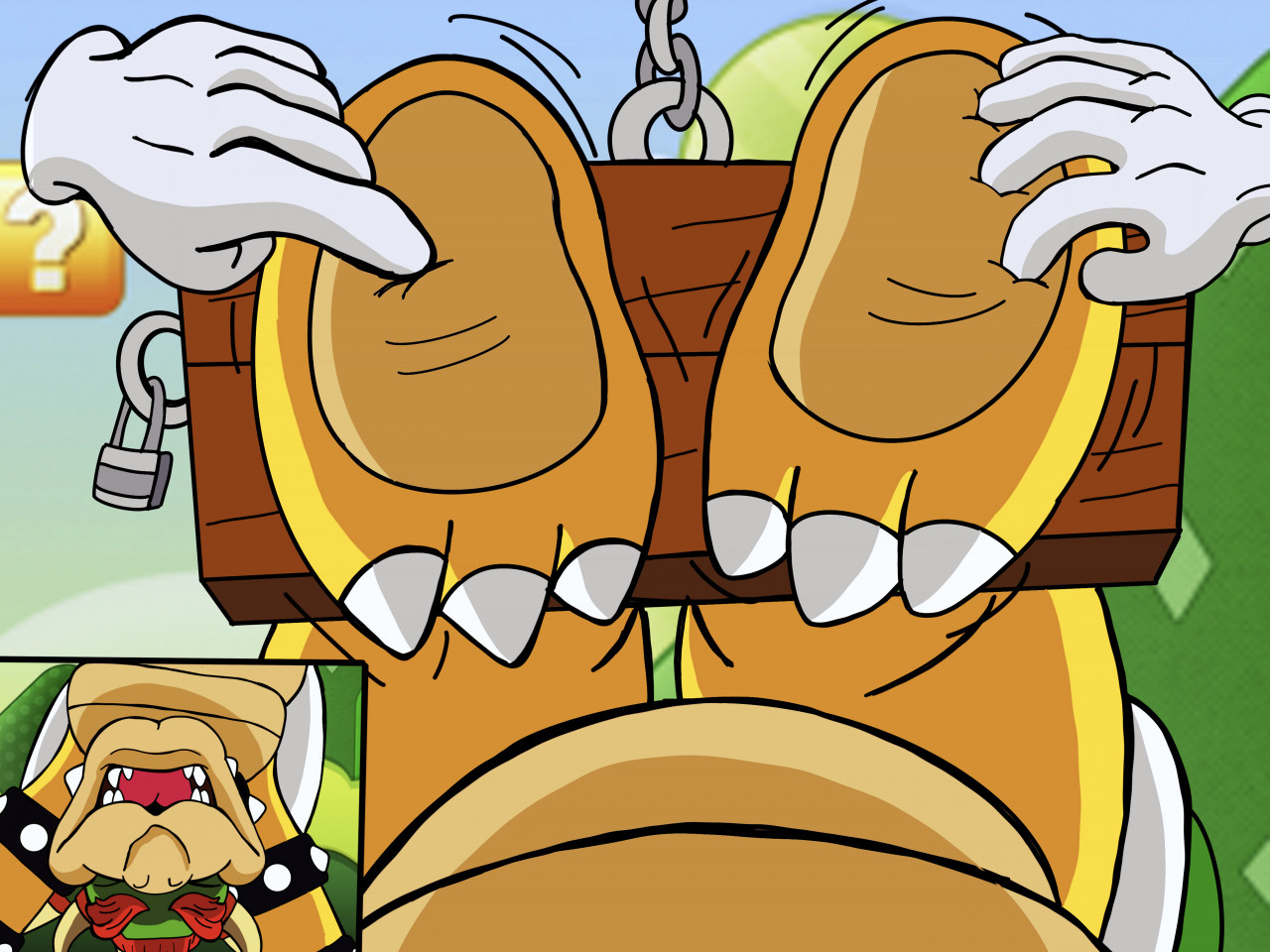 Bowser tickled