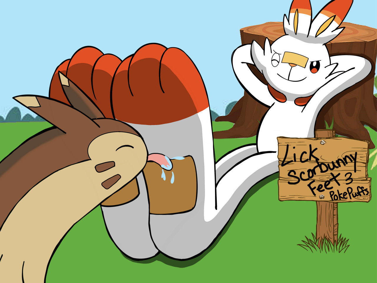 SCORBUNNY FEET GOOD LICKIN by yingcartoonman -- Fur Affinity [dot] net