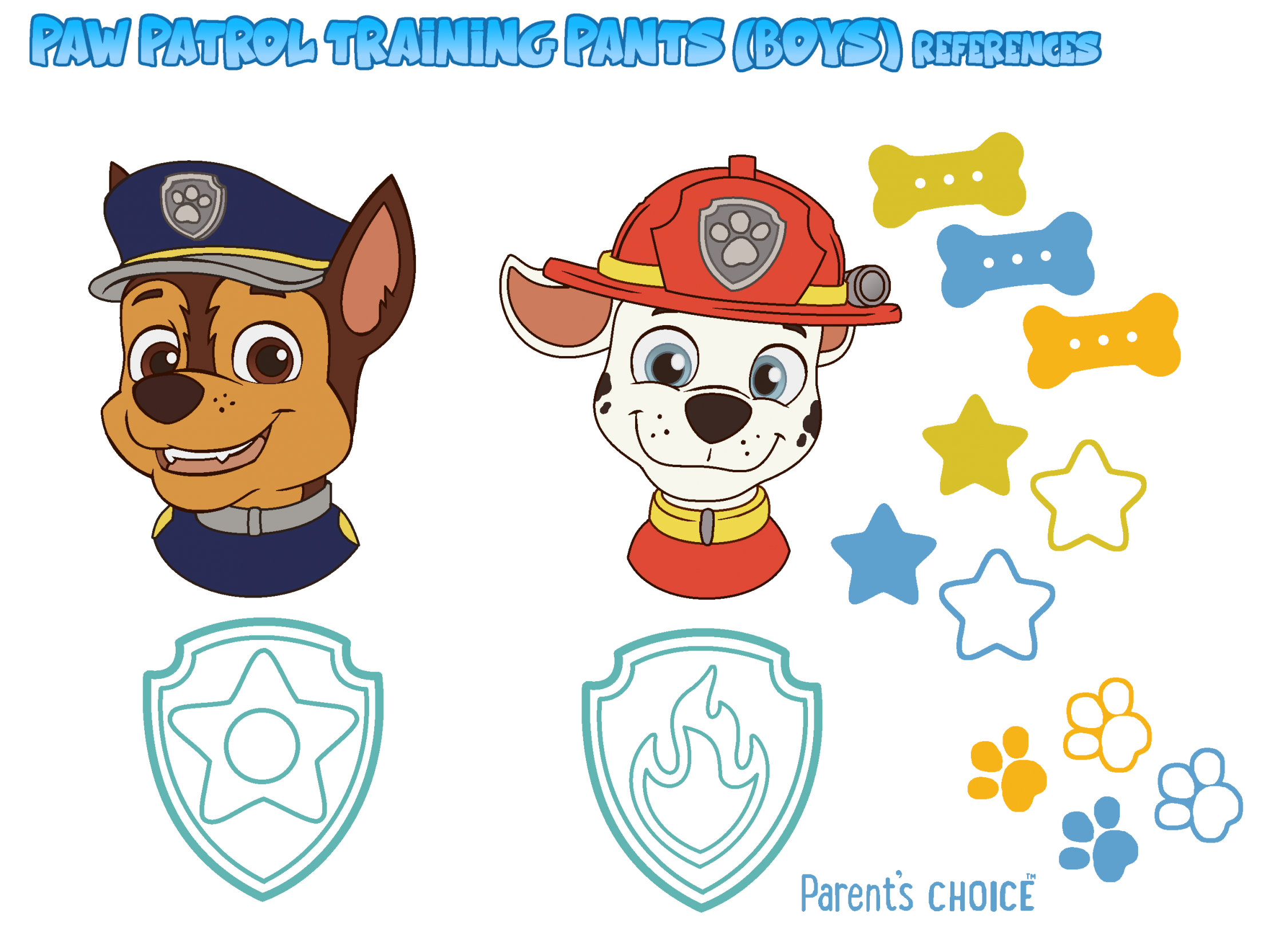 PAW Patrol training pants references (Boys) by yipthecoyotepup