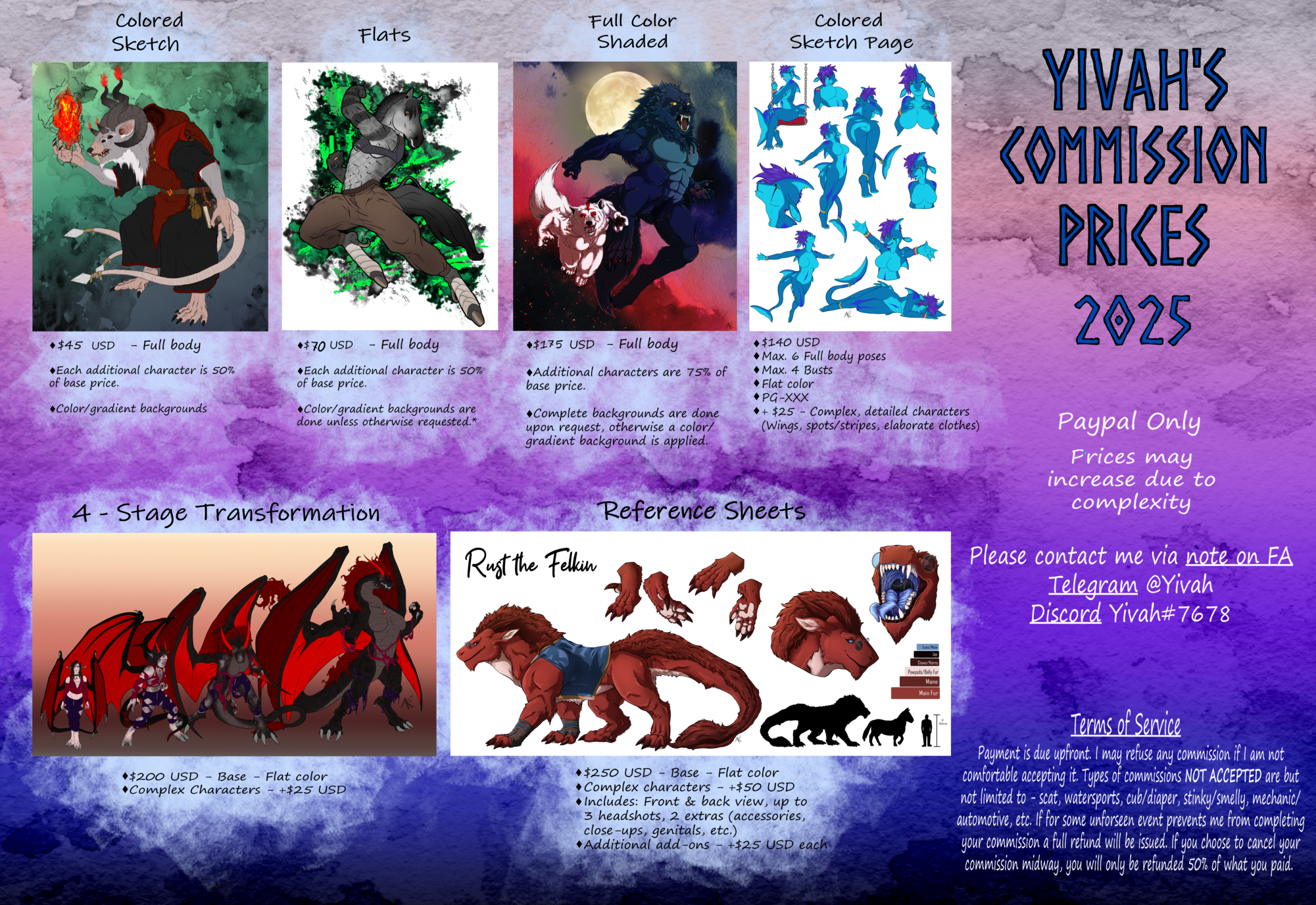 Commission Prices 2025