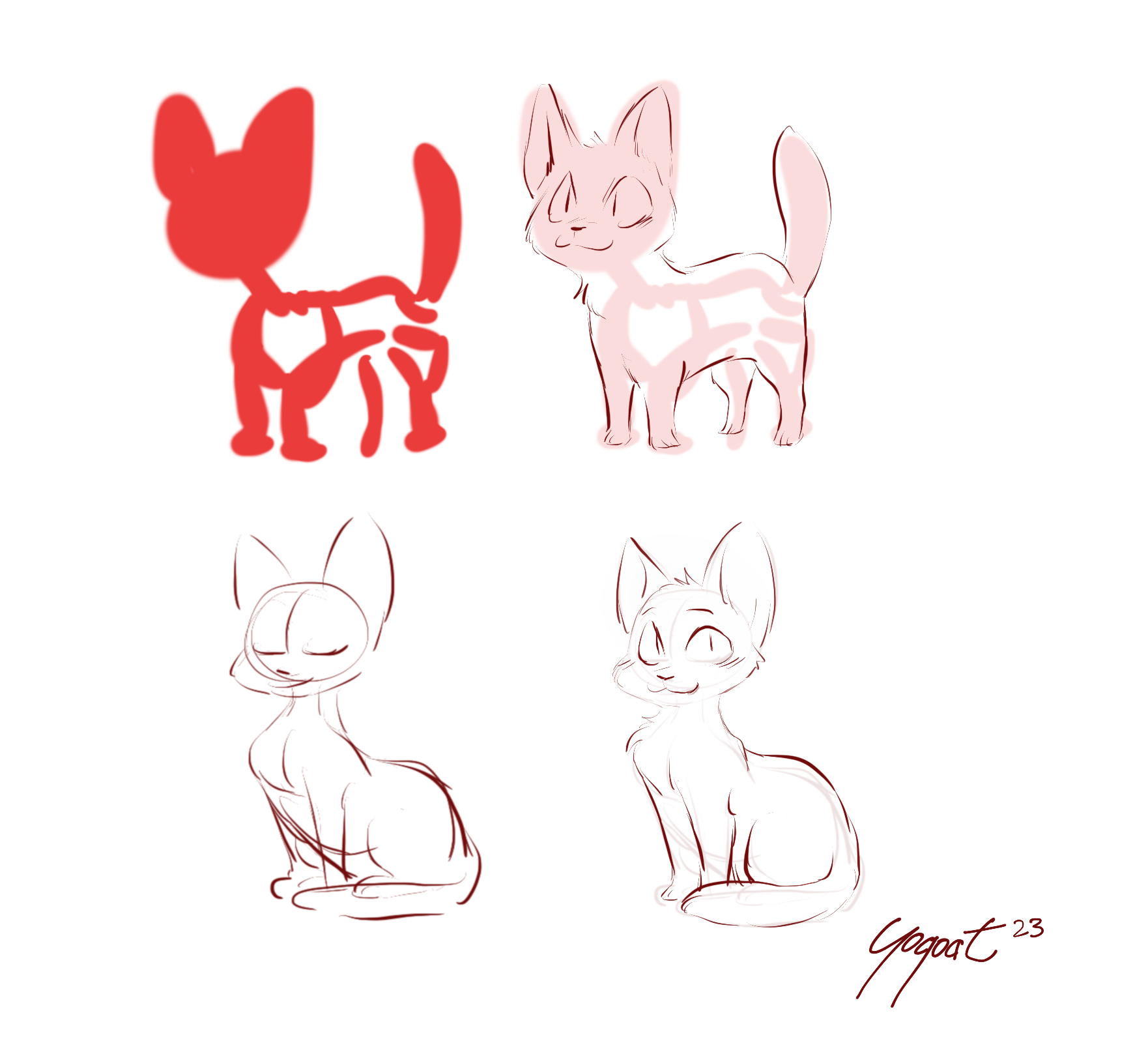 Animal sketches from memory 😊 : r/drawing