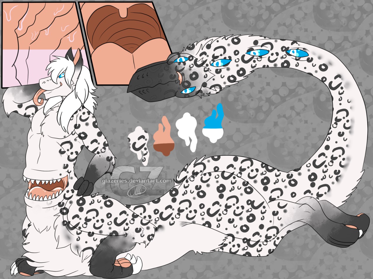 Adoptable: Maw Chimera - Snow Leopard (Closed) by YokoMasho -- Fur Affinity  [dot] net