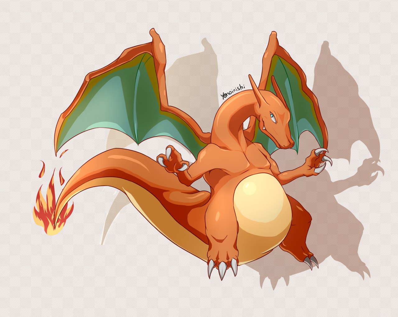 Shiny Mega Charizard Y by WillowSeeker -- Fur Affinity [dot] net