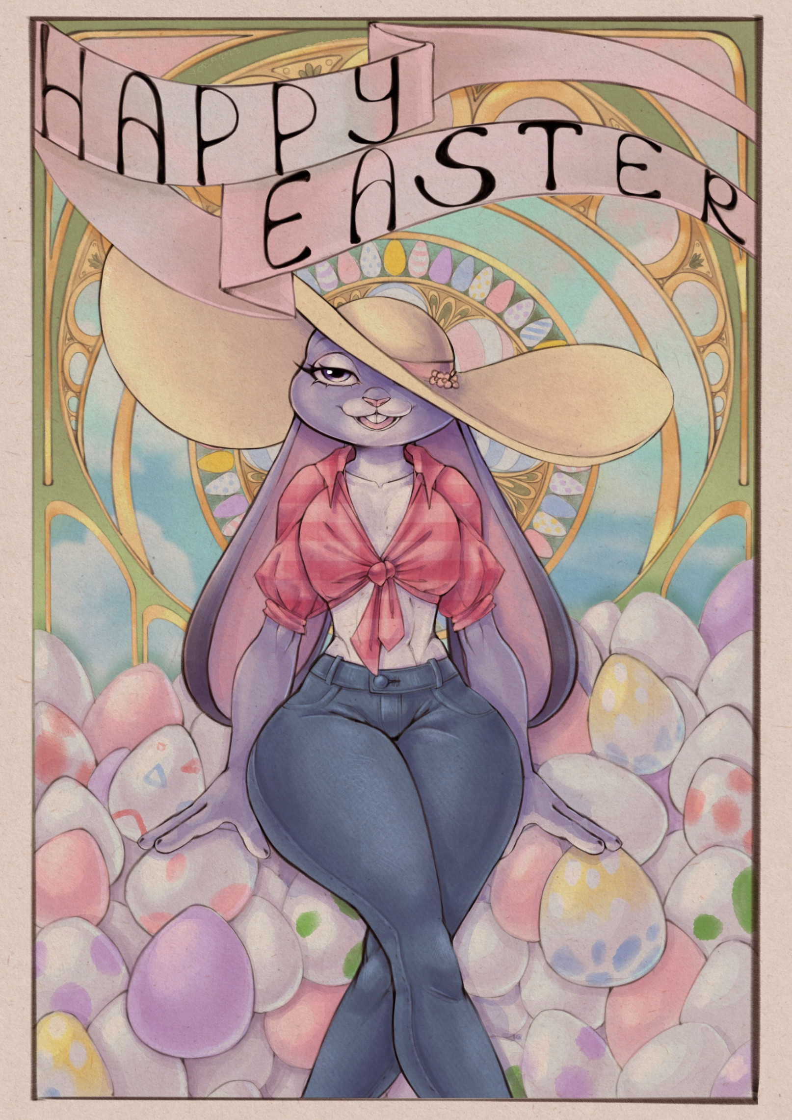 Happy Easter 🐰 by yora -- Fur Affinity [dot] net