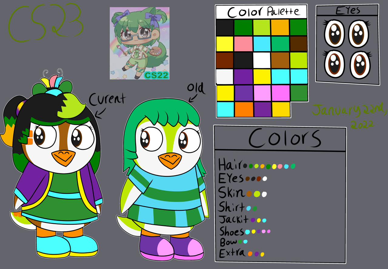 Cole The Penguin (ACNH Sona) Reference Sheet by yoshiarta123456789