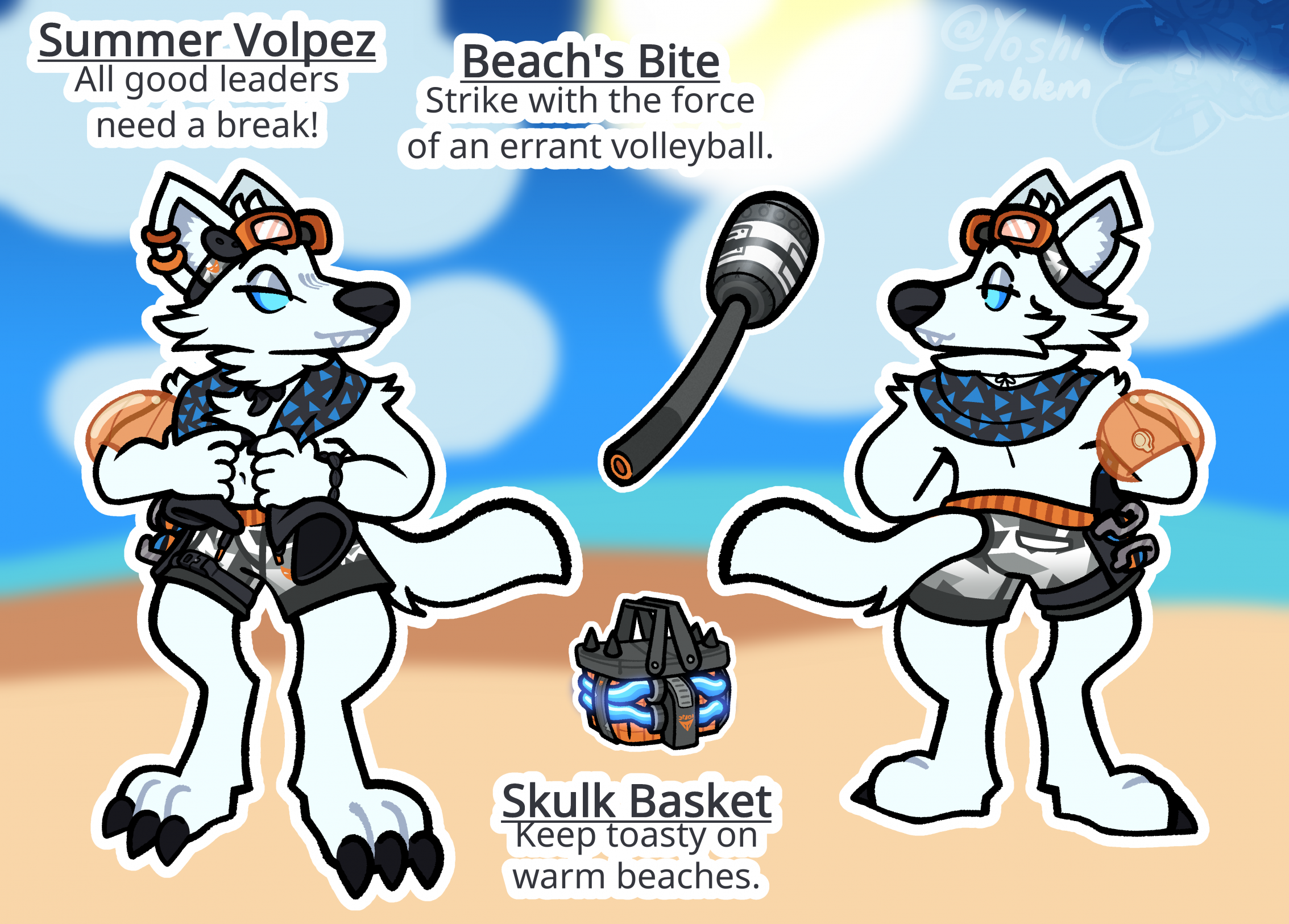 Summer Volpez Concept Skin! by YoshiEmblem -- Fur Affinity [dot] net