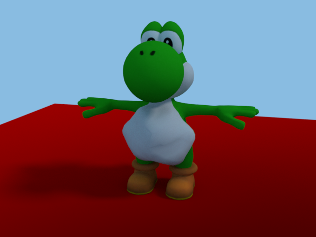 Yoshi With A Vore Belly. 
