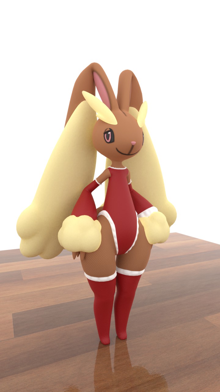 Uninflated, Regular Xmas Lopunny by Yttreia -- Fur Affinity [dot] net