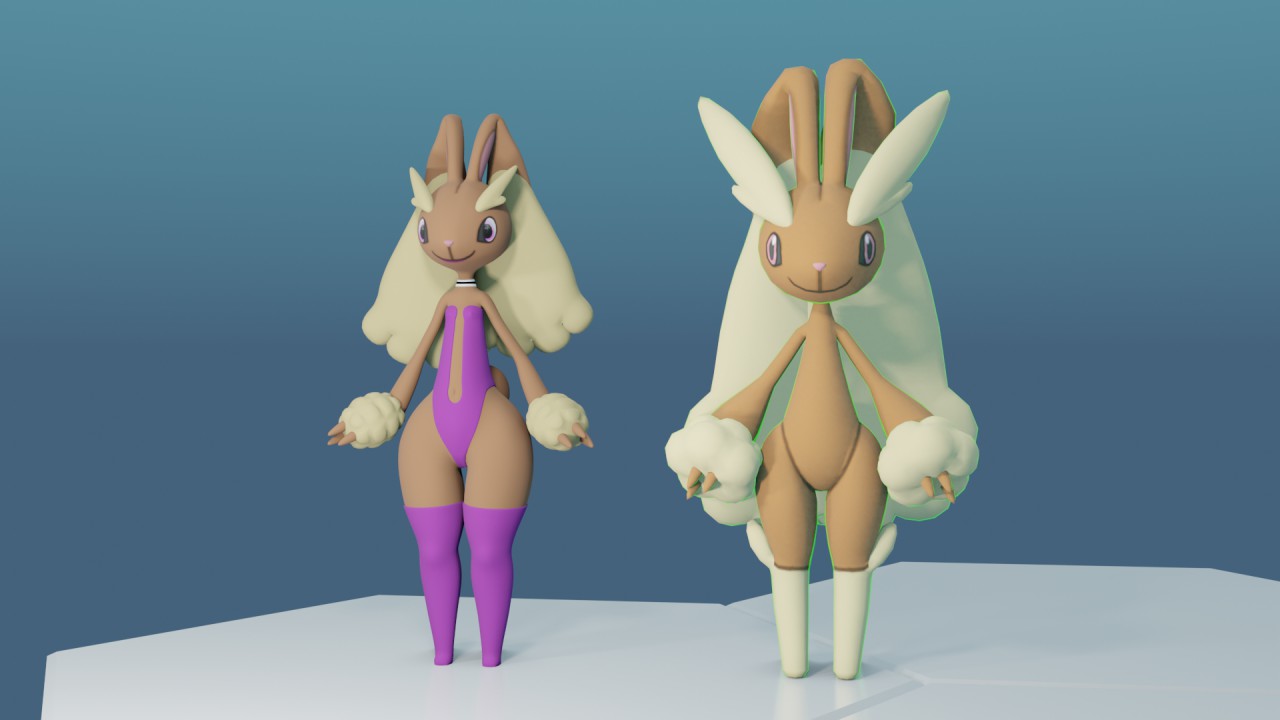 Lopunny comparison by Yttreia -- Fur Affinity [dot] net