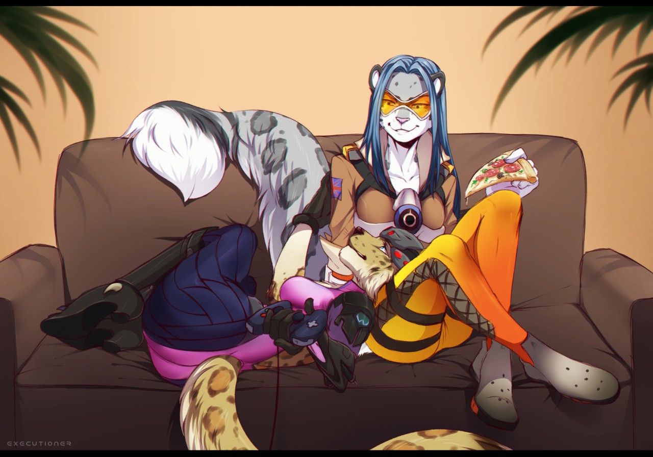 Marcy Gift: Widowmaker and Tracer having fun! by YunaSnowLeopard -- Fur  Affinity [dot] net