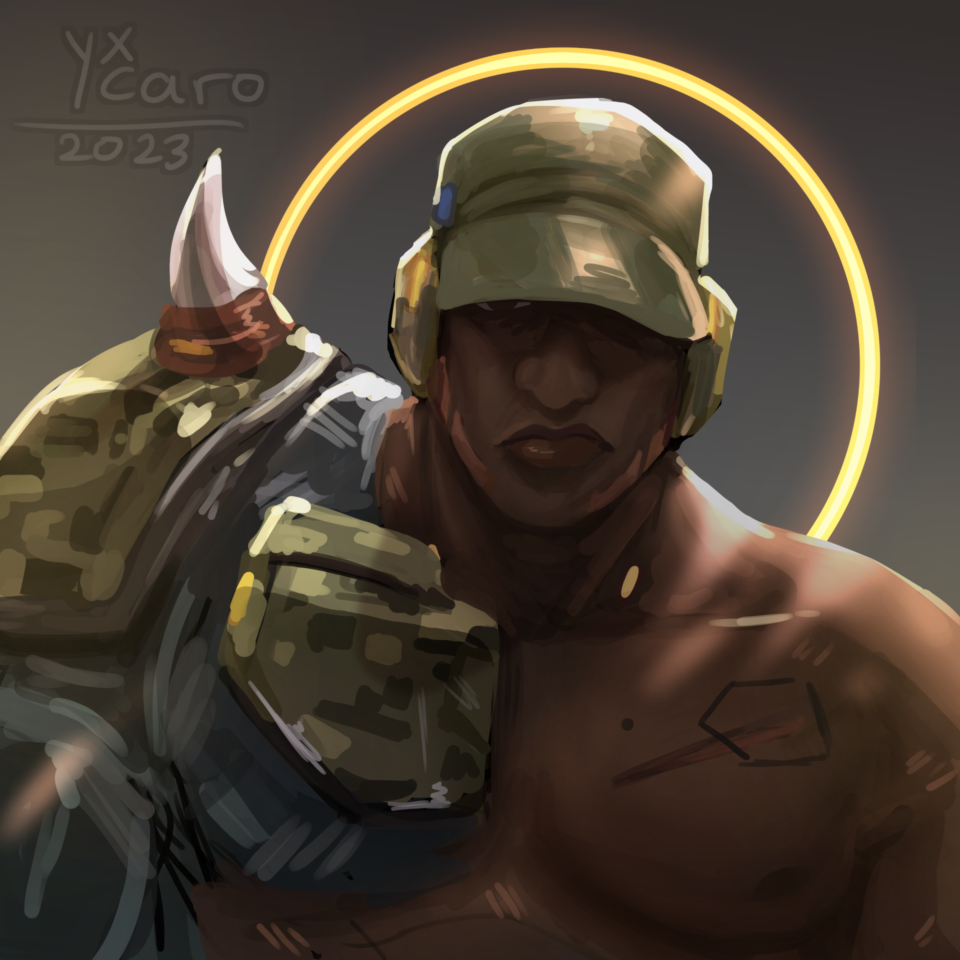 Doomfist general skin fanart by YxCaro Fur Affinity [dot] net