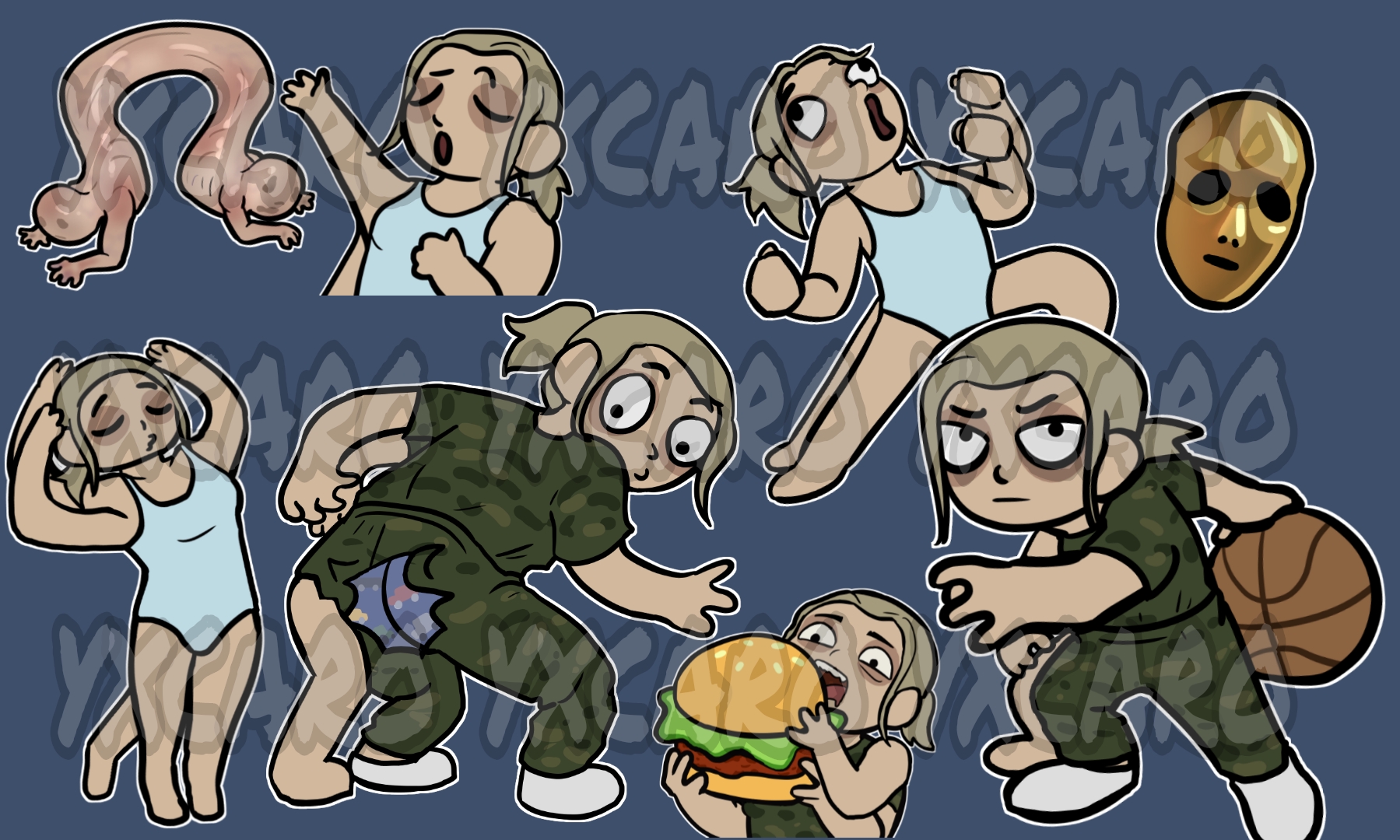 Virginia Puffton Chibi Emotes SOTF by YxCaro -- Fur Affinity [dot] net