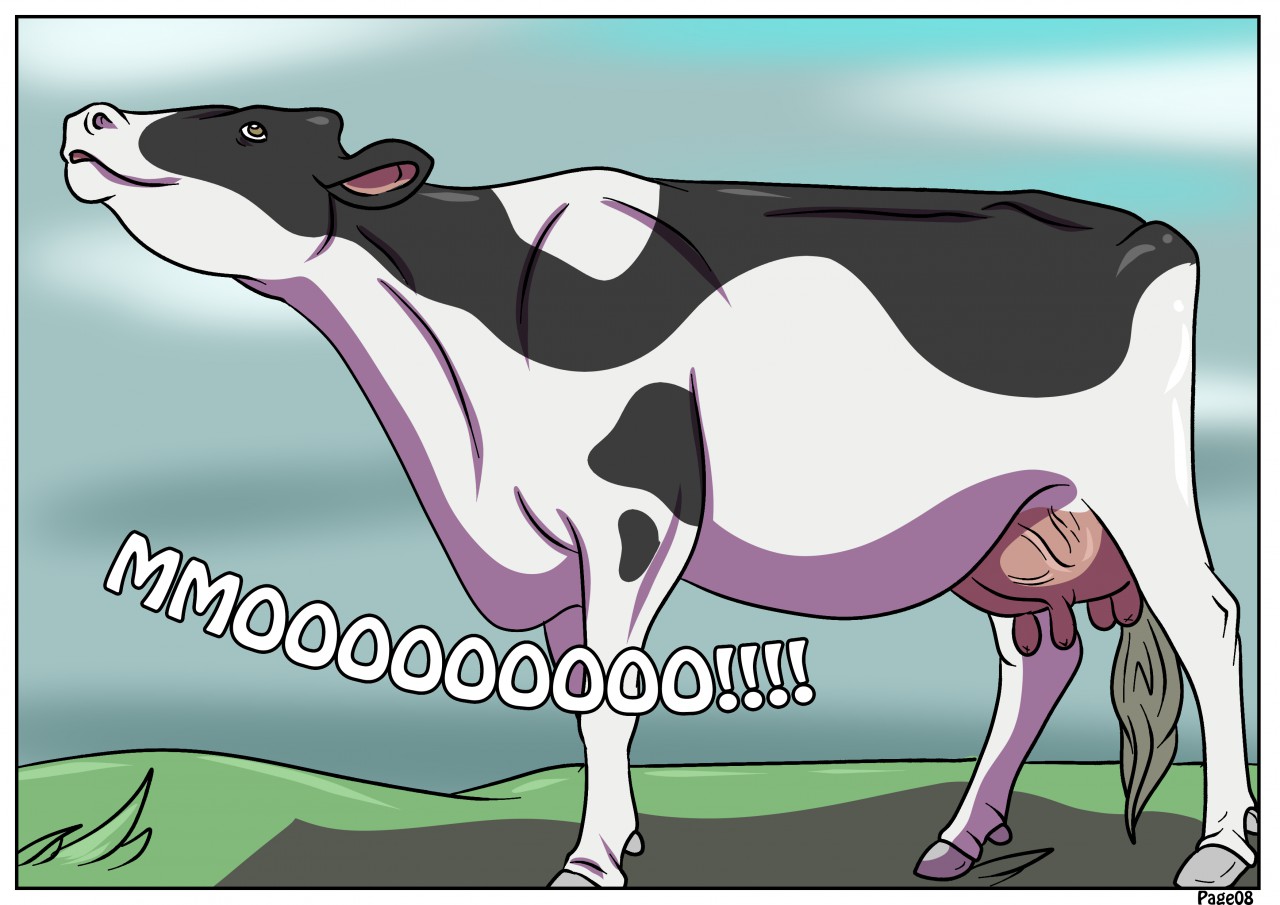 Корова Vore комикс
