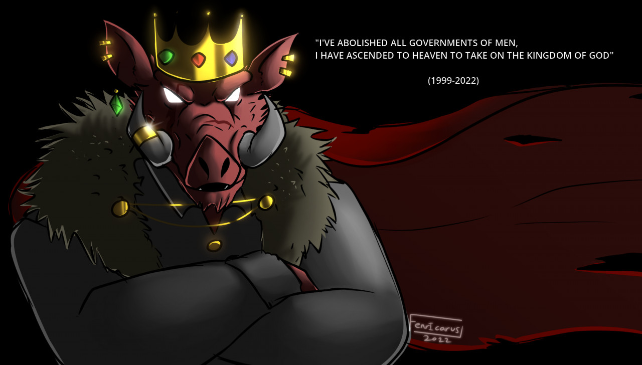 A drawing of Technoblade's crown I made a while ago. Rest in Peace