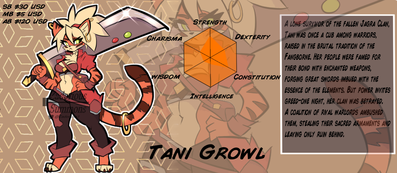 Tani Growl Of The Jagra Claw Auction Adopt (CLOSED)