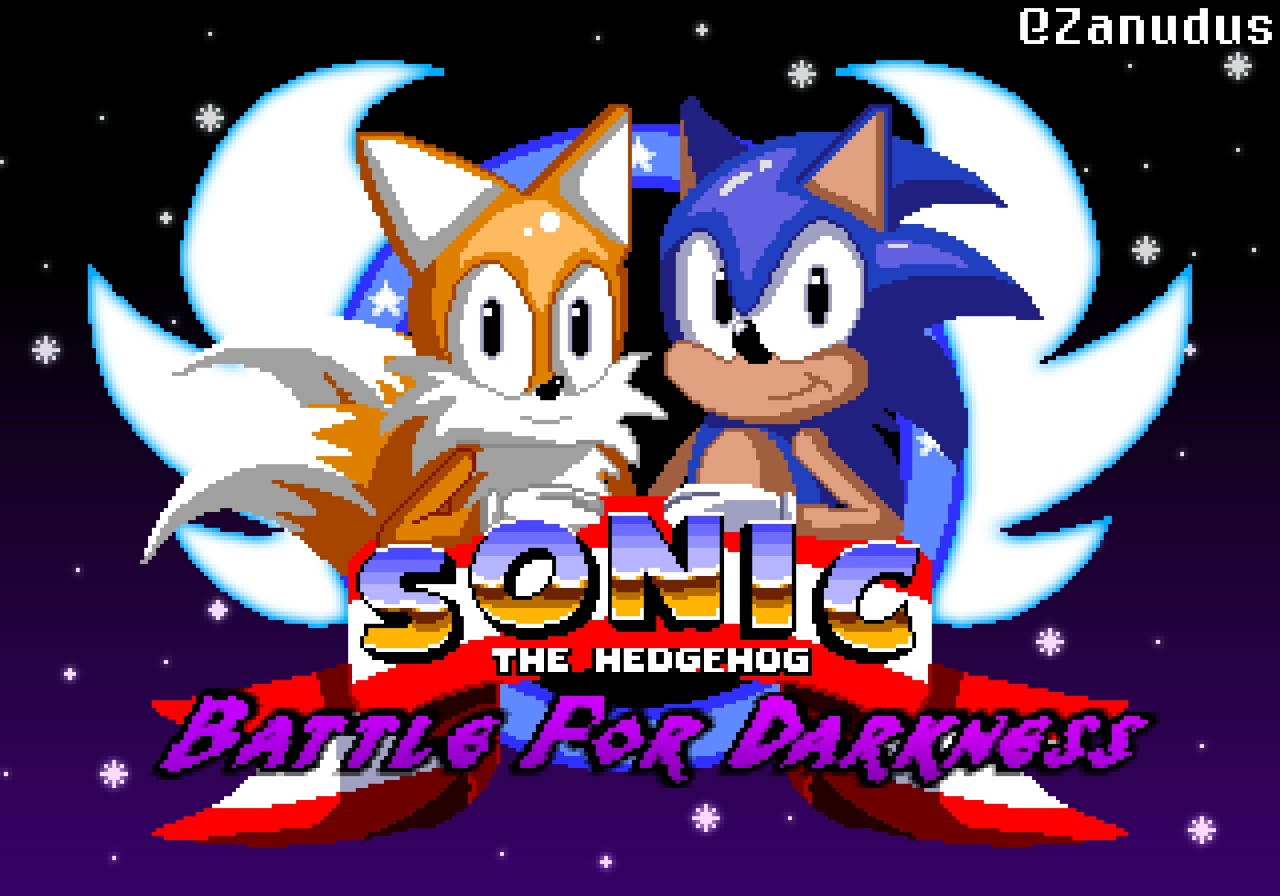 sonic the hedgehog title screen but sonic is replaced