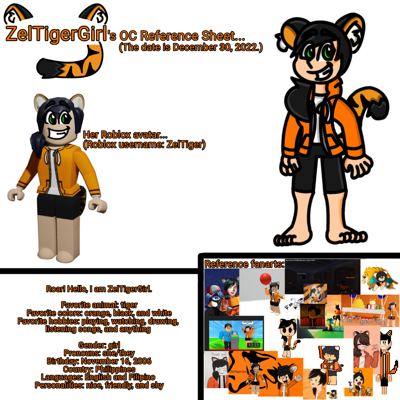 ArtStation - ZelTigerGirl as a real life of her Roblox avatar 🐯