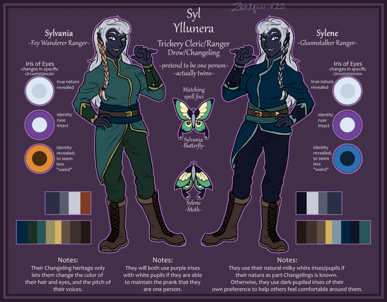 Yllunera Twins Refsheet by zenaquaria -- Fur Affinity [dot] net