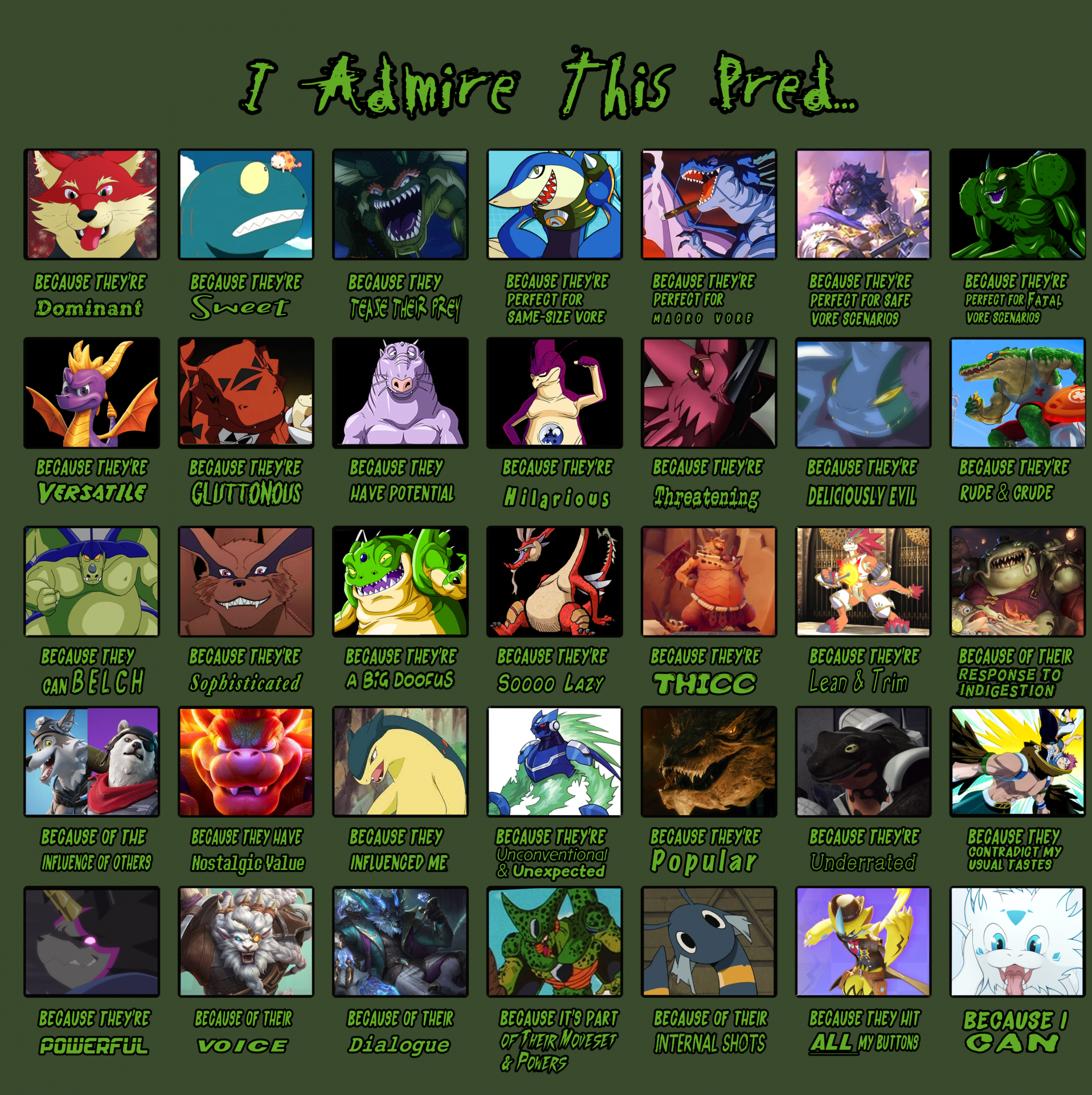 Here is my tier list based with creatures based on pvp