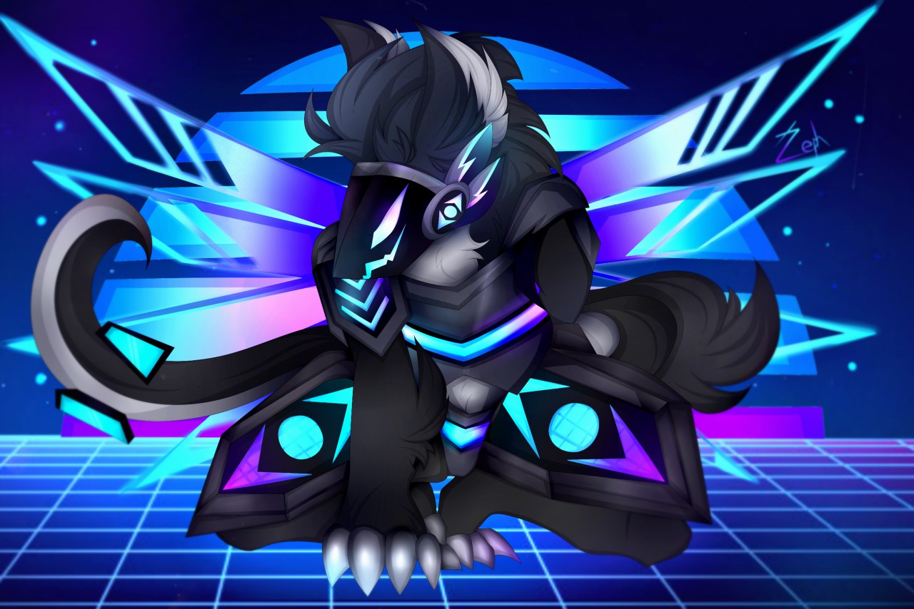 Protogen head art by Zephyrrcue -- Fur Affinity [dot] net