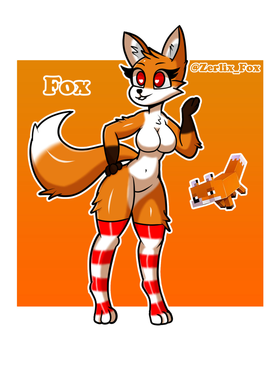 Minecraft fox socks by Zerlix_Fox -- Fur Affinity [dot] net