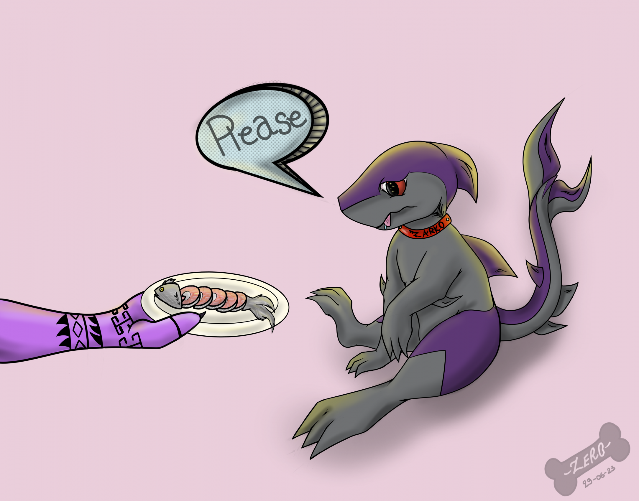 Please, Give him your fish! by Zero.the.fur -- Fur Affinity [dot] net