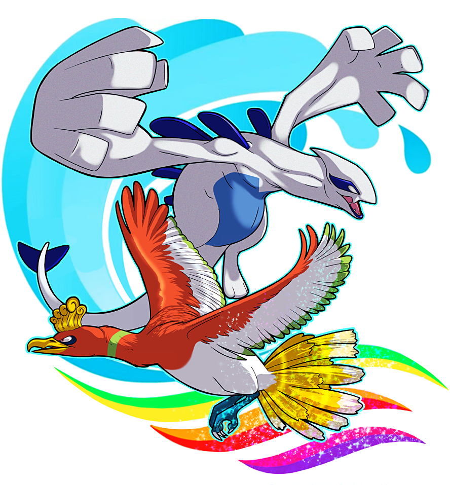 Lugia and Ho-Oh by Ziggy -- Fur Affinity [dot] net