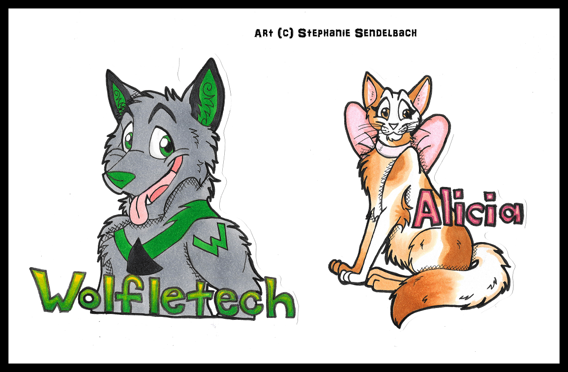 Wolfletech and Alicia Badges