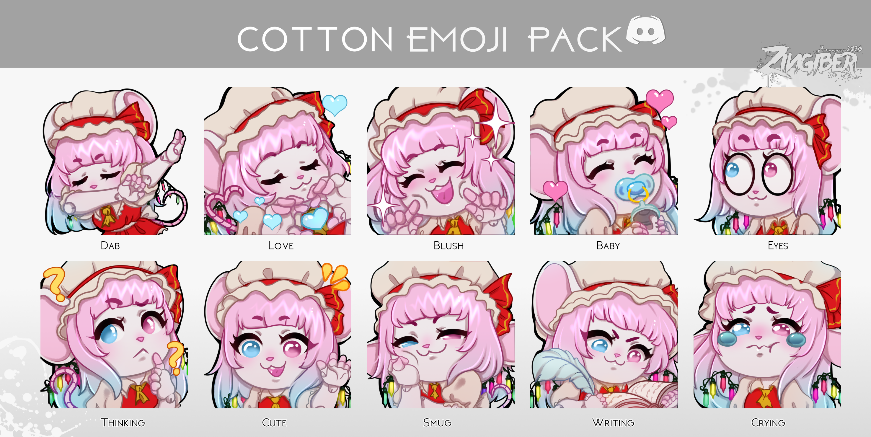 Cotton Emoji pack by Zingiber -- Fur Affinity [dot] net