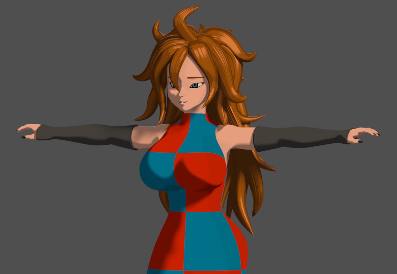Android 21 3D model WIP by Znake13 -- Fur Affinity [dot] net