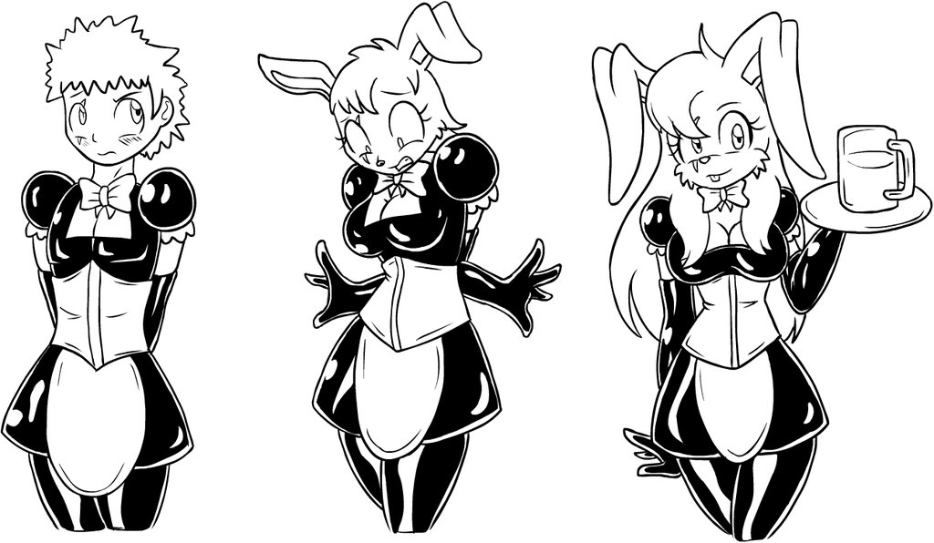 Bunny girl maid TF TG. 