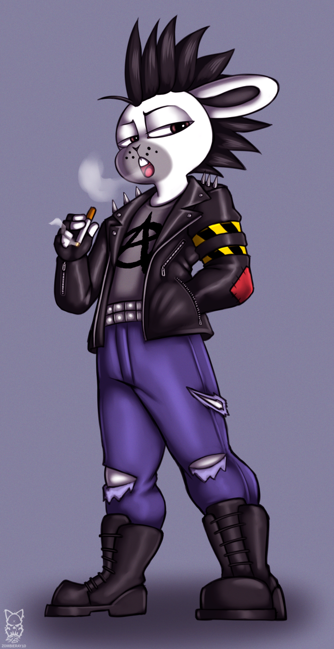 Punk Bunny by ZombieRay10 -- Fur Affinity [dot] net