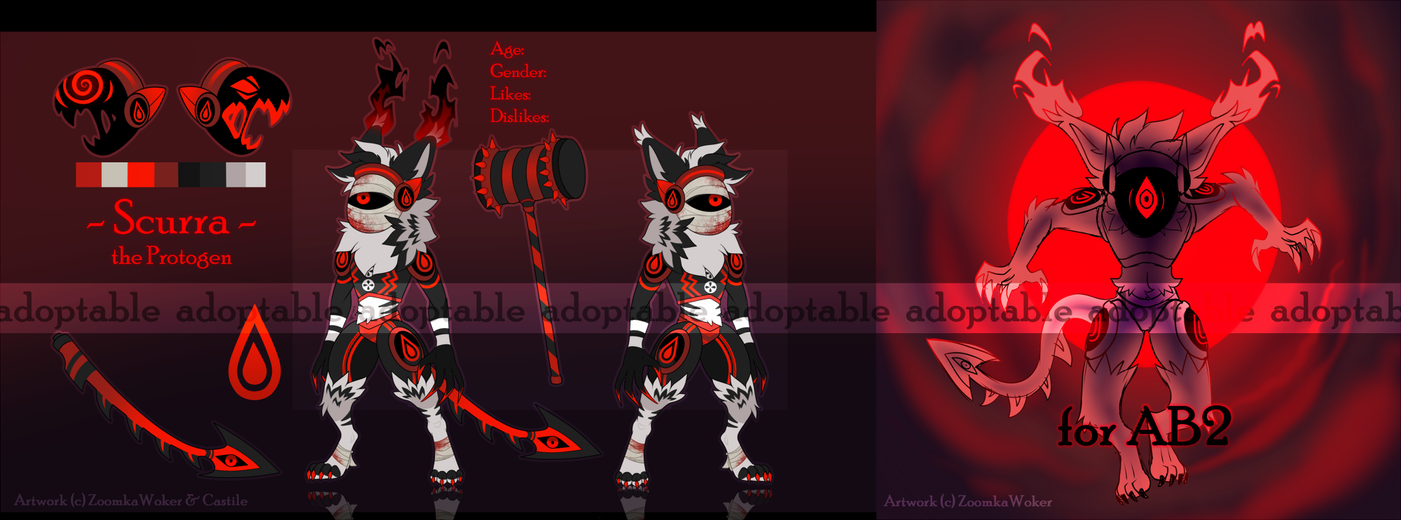 Scurra the Creepy Protogen [CLOSED] by ZoomkaWoker -- Fur Affinity [dot ...