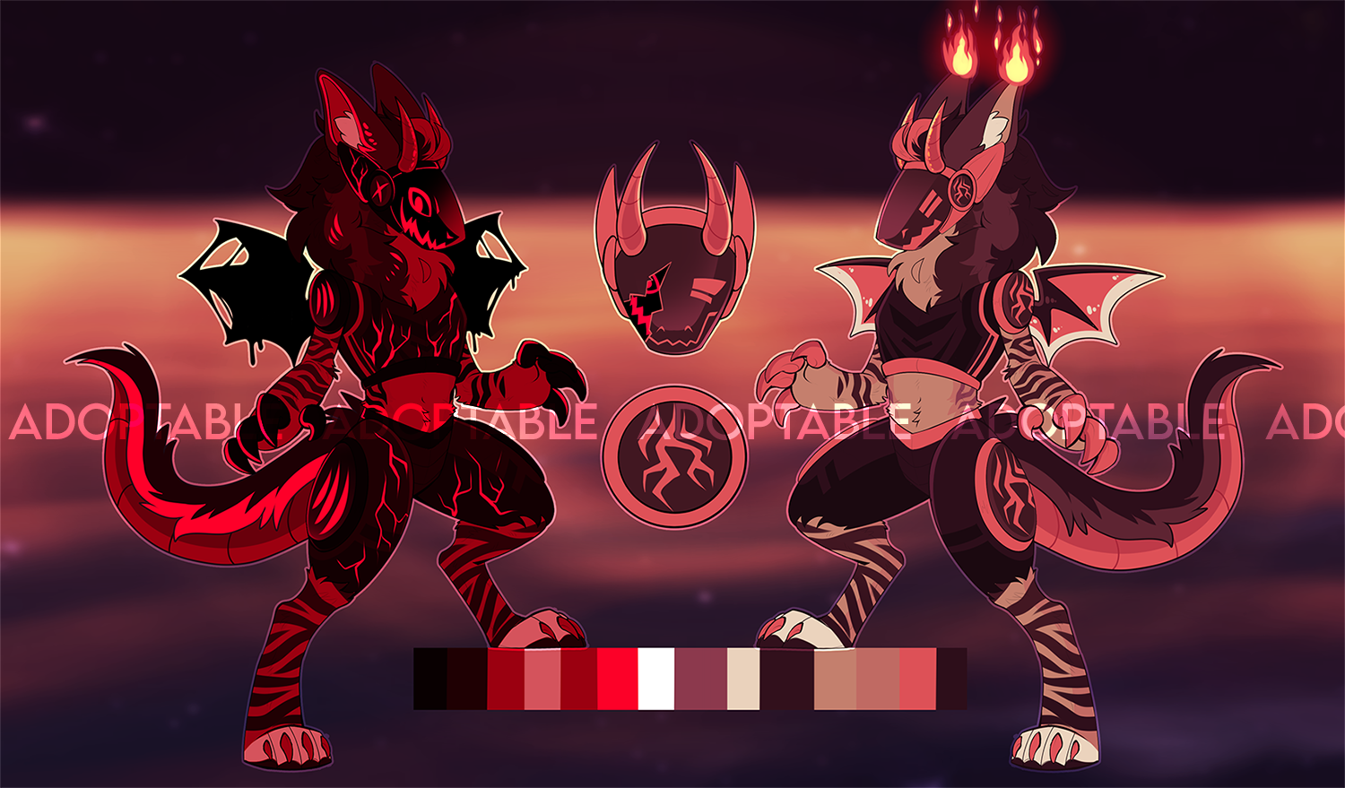 HQ DETAILED HALLOWEEN PROTOGEN ADOPT + 4 TELEGRAM STICKERS by AnalShop --  Fur Affinity [dot] net