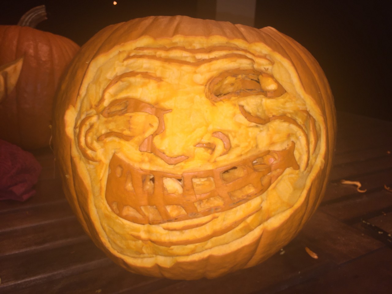 Meme evil on a pumpkin by ZoruaChan -- Fur Affinity [dot] net