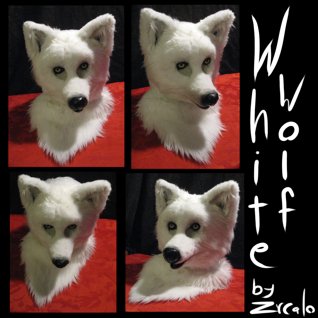 Red and good White Wolf Fursuit