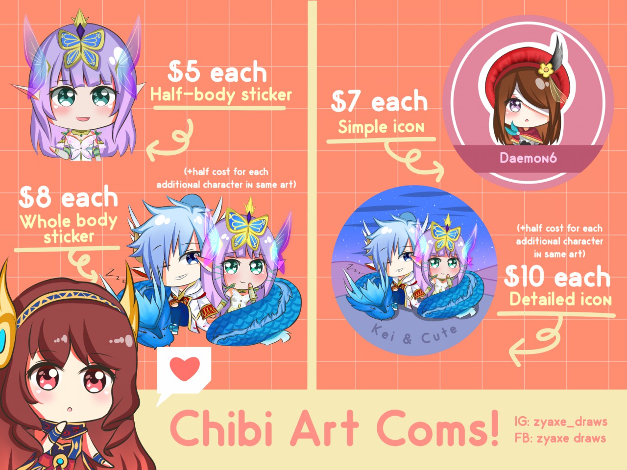 Custom Cute Chibi Anime Icon Art Commission