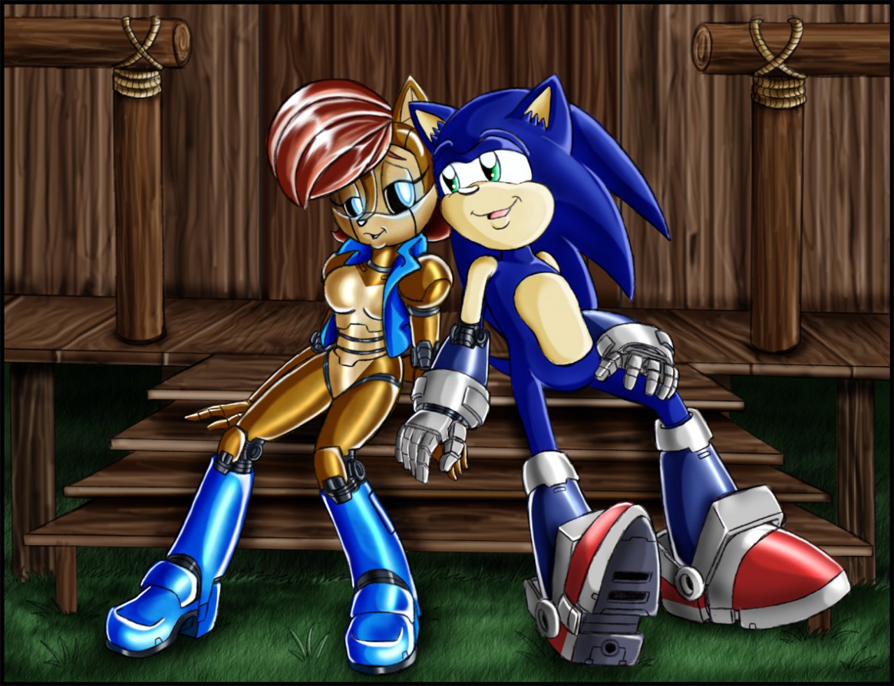 TMoSTH Sonic and Amy Fanart by Saharalioness -- Fur Affinity [dot] net