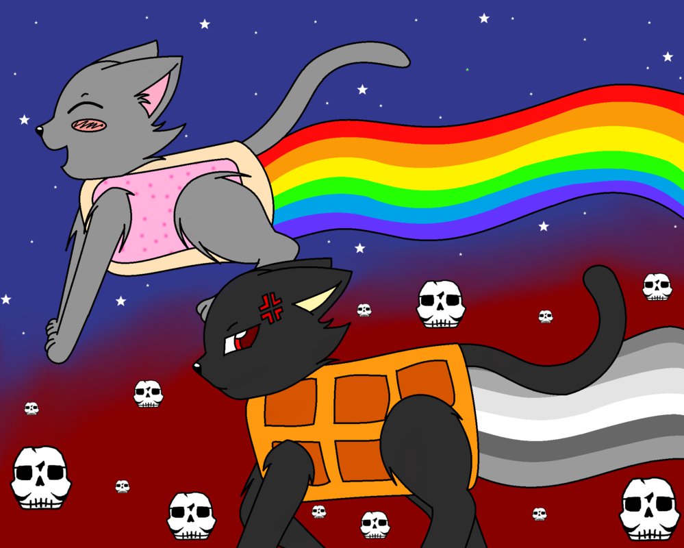 Как нарисовать cat nyan